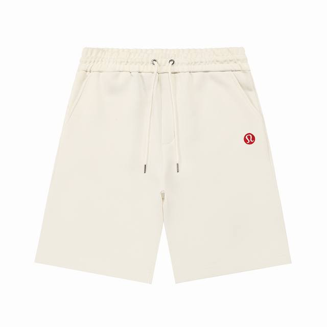 Lululemon 露露乐蒙 2025新款 轻奢主义 刺绣简约字母Logo 后开袋 男女日常通勤穿搭必备 休闲短裤 定制毛圈面料 松紧+抽绳可调节裤腰 进口机高