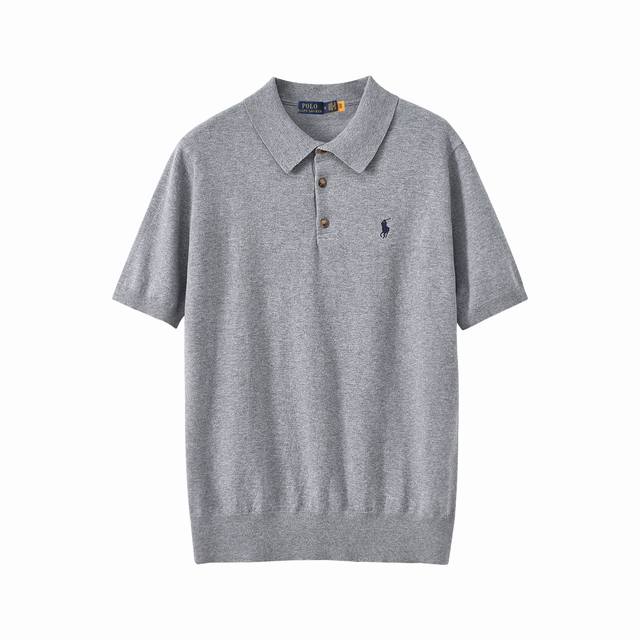 新品上新！ 拉夫劳伦夏季新品男士针织Polo短袖，采用原版一致百分百纯棉纱线，含百分之14羊毛，大厂工艺14针纱织密度质感肉眼可见，细腻透气，洗后不变形