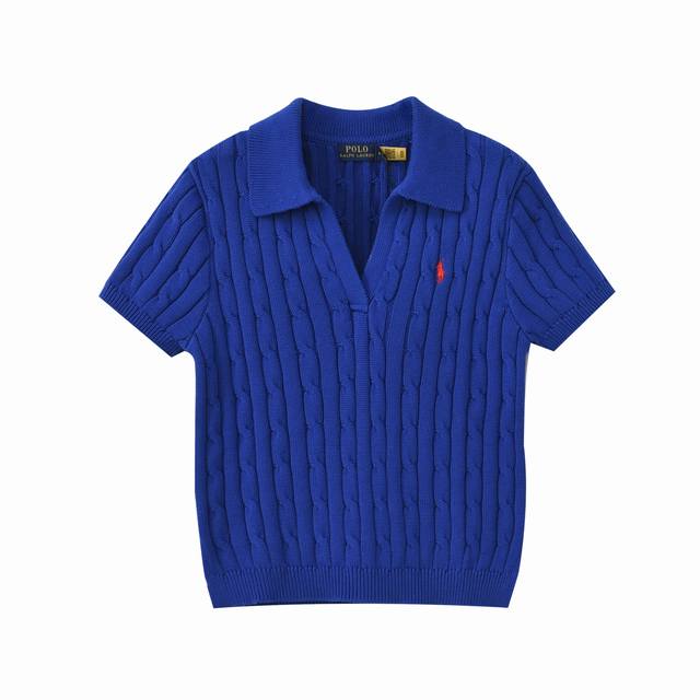 新品上新！ 拉夫劳伦夏季新款Polo麻花针织短袖，专柜新款，与原版一致的版型，百分百纯棉纱线，定制原版一致洗水标辅料，扫码进官网，可以自行对比
