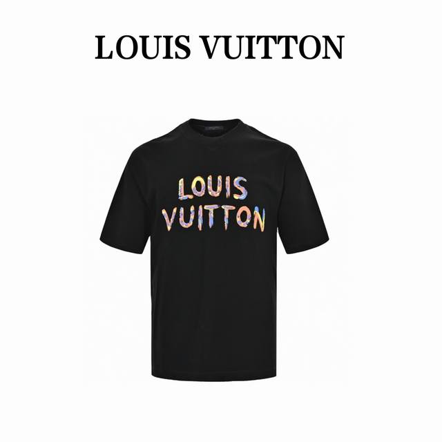 Louis Vuitton 路易威登 24Ss 手绘恶搞太阳花印花短袖 经典最新彩色立体手绘工艺 识别度高 上身高贵大方 男女同款～面料采用230克26支百分百