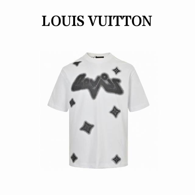 Louis Vuitton 路易威登 23Ss 四叶草水墨印花短袖 原版Z:1定制定染纯棉面料！多次调整才能达到与原版一致的满印效果。区别市场的一坨沒层次感的印