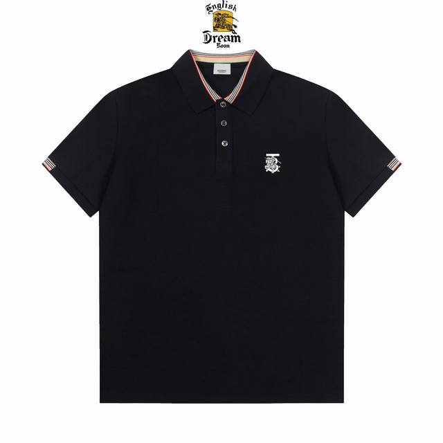 三标齐全 -Bbr 巴宝莉专柜同步上新 精美条纹徽标烫钻翻领Polo衫 -采用原版Zp一致定制索罗娜双珠地面料 螺纹同缸定染零色差 独家品质区别通货 欢迎对比