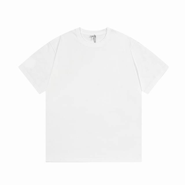 Loewe 罗意威 手袖立体纯色字母刺绣 Logo精致升级，灵感源自八十年代复古 原版面料 官方同款 短袖T恤 定制310克同缸染面料 手感非常舒服 春夏最新砖