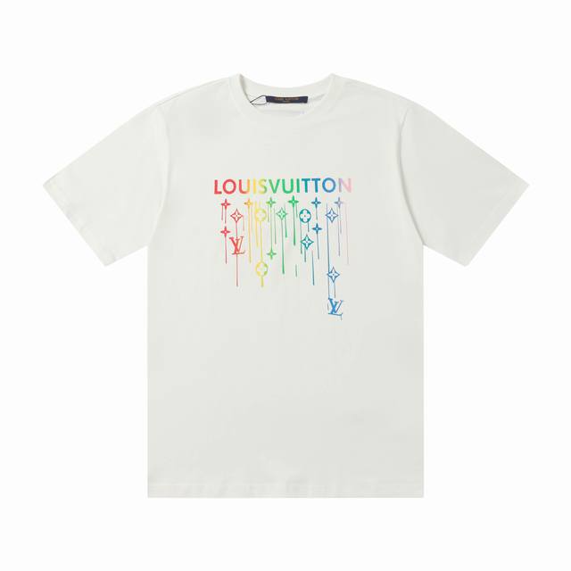 Louis Vuitton路易威登 25款高版本 面料采用300克高密度纯棉 不变形 不缩水 三标齐全 男女同款 工艺： 数码直喷 颜色：白色 黑色 Size：