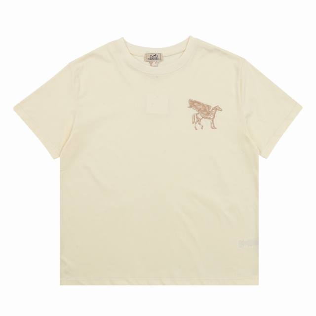 Hermes 爱马仕 飞马刺绣圆领短袖 Size：S-L