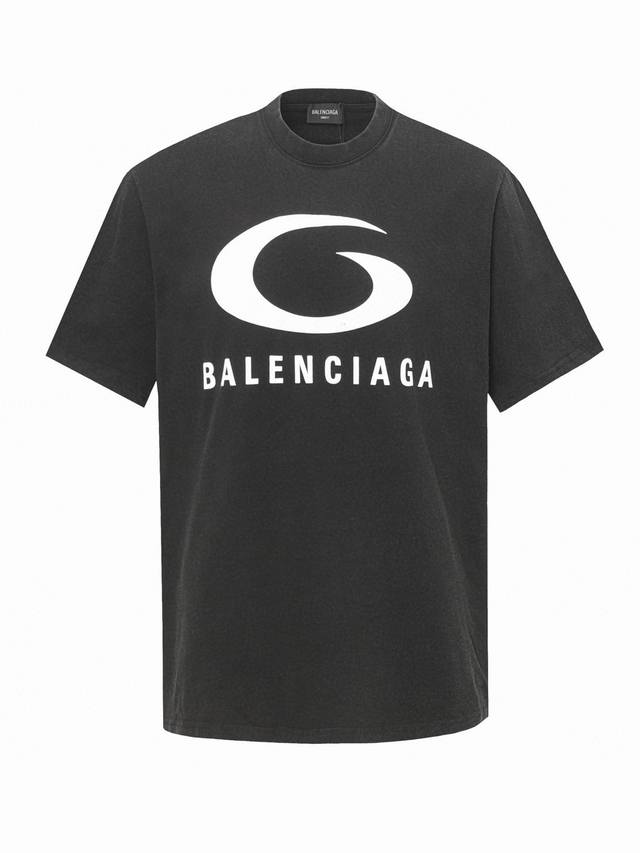 Balenciaga 巴黎世家24Fw新Logo发泡印花短袖T恤 面料采用巴黎Zp定织定染全棉双纱克重260克布面干净布纹清晰，柔软舒适螺纹釆用定染无色差 图案