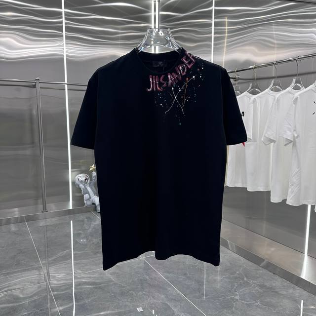 鸟牌 2025春夏新款 手绘泼墨 经典款式 潮流必备 定制面料 上身超舒服 男女同款 S M L Xl Xxl 五个码 黑色 白色