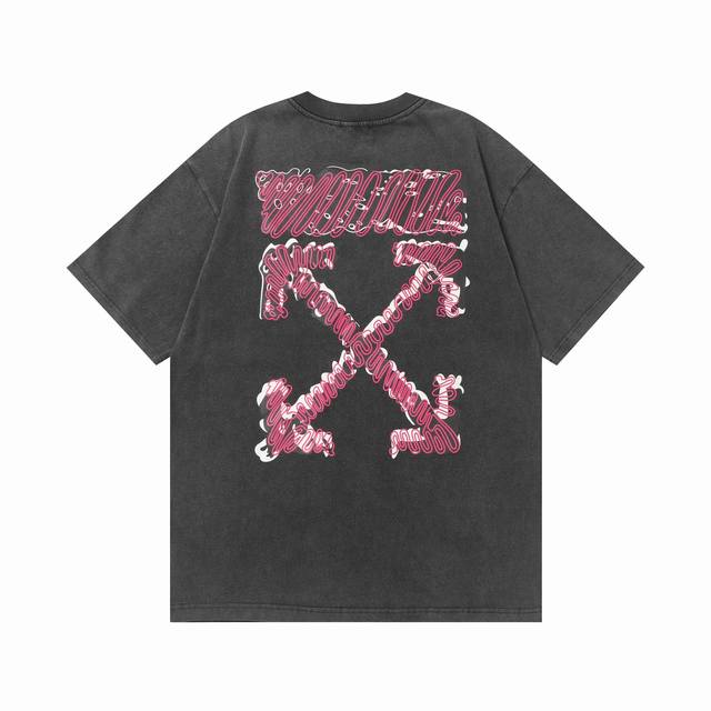 Off- White2025Ss春夏新款纯棉280G双纱纯棉男女同款短袖 不需要所谓烂大街的华丽文案 主打品质 - 进口洗褪专用双纱面料 不变形不缩水不起球 -