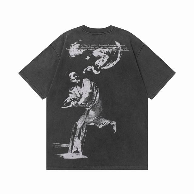 Off- White2025Ss春夏新款纯棉300G双纱做旧炒盐纯棉男女同款短袖 不需要所谓烂大街的华丽文案 主打品质 - 进口洗褪专用双纱面料 ，采用独特的宗