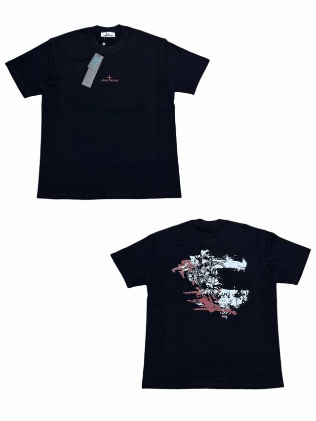 045# Stone Island石头岛 Ss21 背面印花圆领短袖T恤 经典圆领设计 配合精准的剪裁比例 无论是单穿展示干净利落的形象 还是作为打底增加层次感