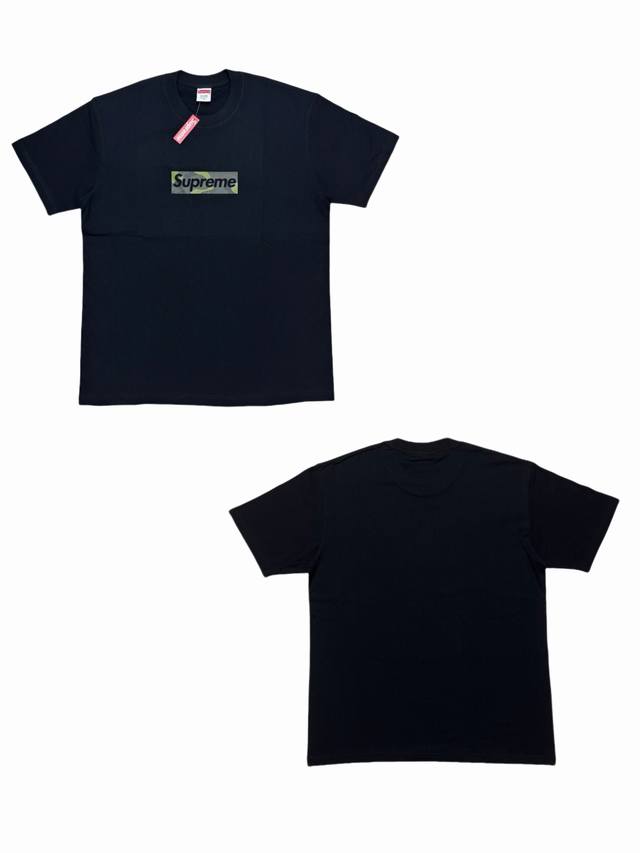 su127# Supreme Fw23 秋冬系列 胸前徽标纯色短袖 男女同款 采用圆筒无缝工艺 原版工艺 衣服侧面没有缝合骨位 鉴定重点 面料：全都订织定染，2