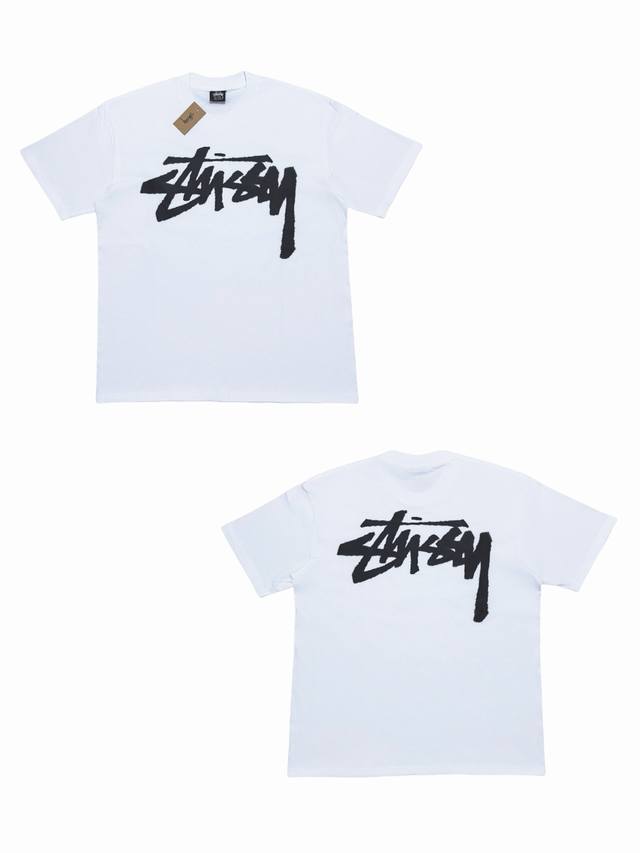 s285# Stussy Fw23 Dizzy Stock Tee 眩晕幻影印花圆领短袖T恤 男女同款 采用圆筒无缝工艺 原版工艺 衣服侧面没有缝合骨位 鉴定重