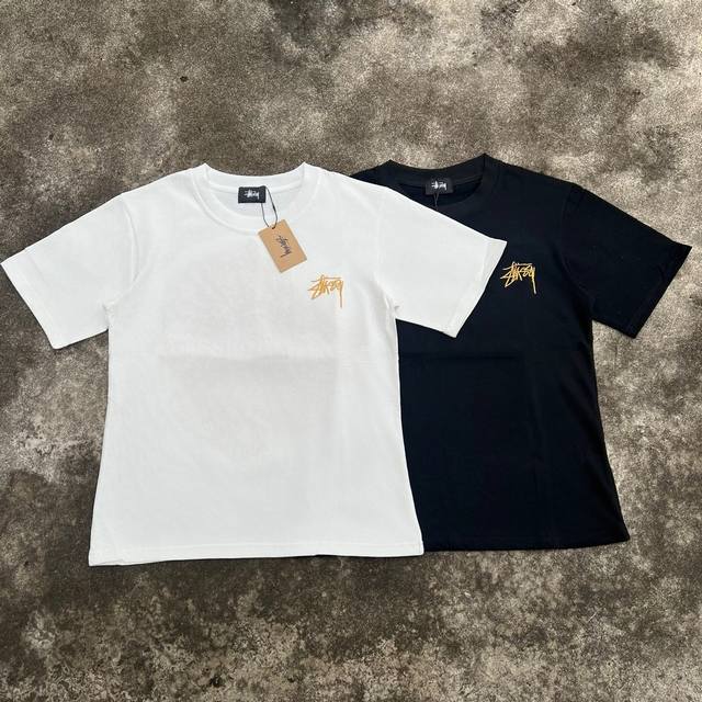款号317 Stussy斯图西Ss25新款 重磅重工刺绣三角眼情侣宽松短袖T恤 #高街鼻祖 Stussy斯图西，起源于美国南加州冲浪圣地，2025最新文化涂鸦系