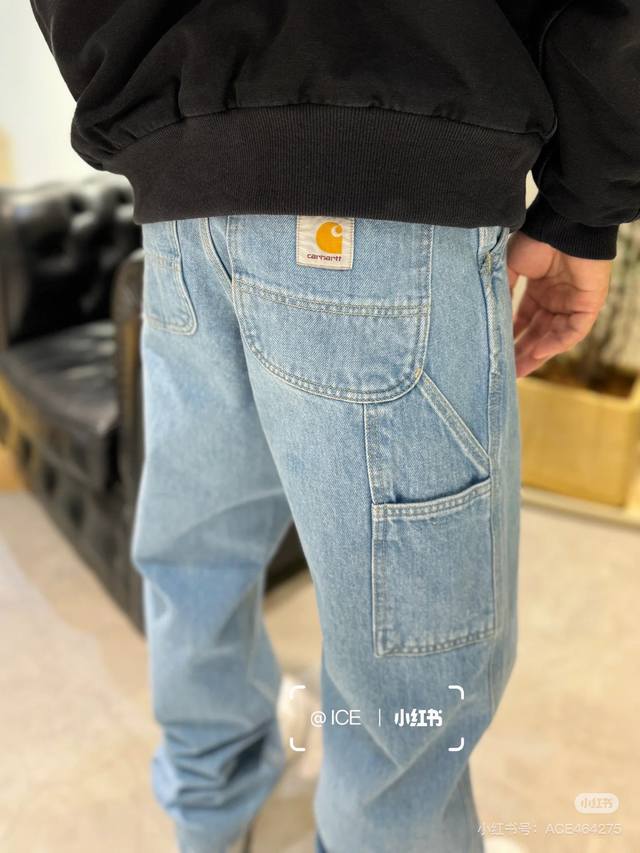 8100 Carhartt Wip卡哈特24Fw工装多口袋Cleanfit工装牛仔裤 卡哈特Vintage牛仔裤非常Cleanfit的一条裤子 面料采用14Oz