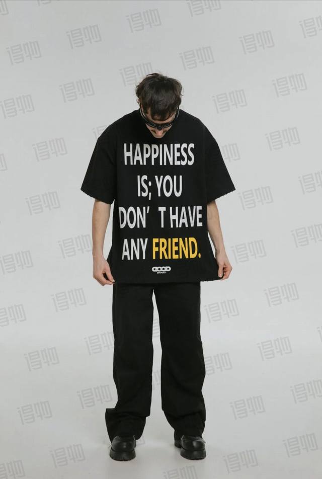 gd18 Goodbrand 23Ss“Independent”标语主题T恤 颜色：黑色 码数：S M L Xl