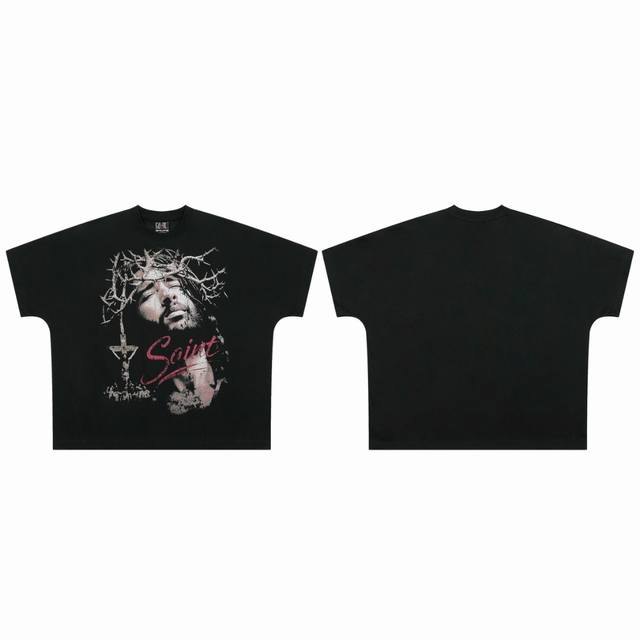 saint Vintage 美潮特殊版型连体袖爆款短袖T恤 P价： 码数：M L Xl 款号：2153 颜色：黑色