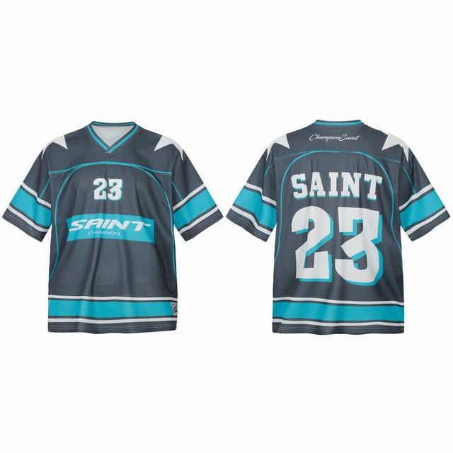 saint Vintage 短袖T恤 网眼球服 款号： P价：80 颜色：图片色 码数： M L Xl