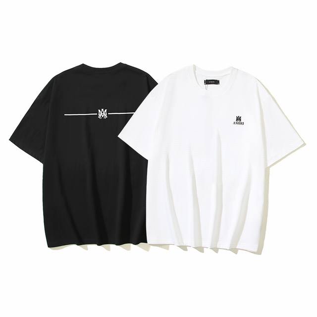 208# Amiri纯棉250G重磅短袖T恤 黑色 白色 M L Xl Xxl