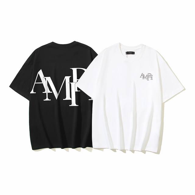 207# Amiri纯棉250G重磅短袖T恤 黑色 白色 M L Xl Xxl