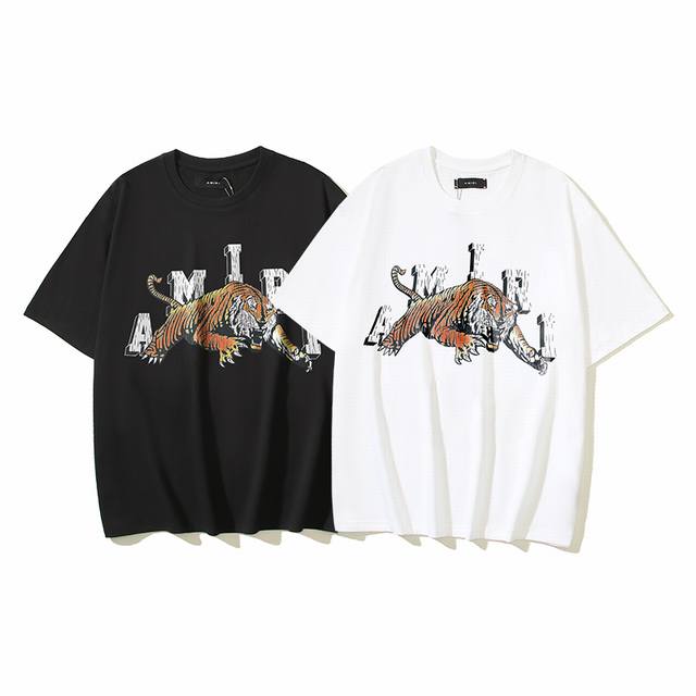 206# Amiri纯棉250G重磅短袖T恤 黑色 白色 M L Xl Xxl