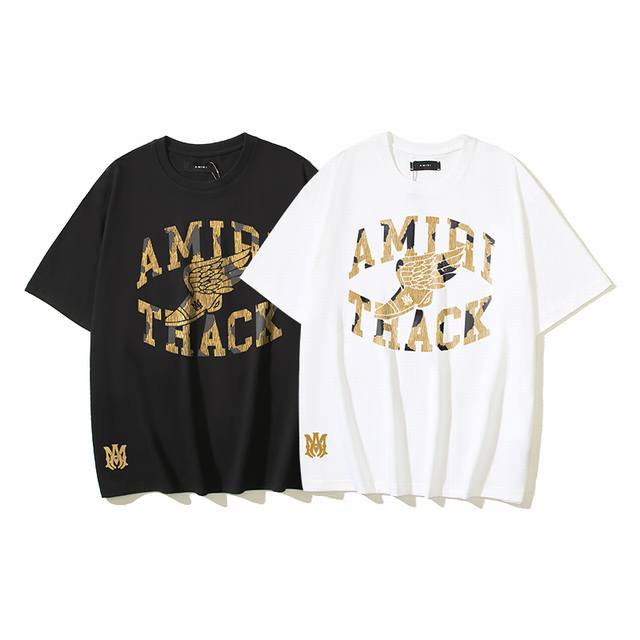205# Amiri纯棉250G重磅短袖T恤 黑色 白色 M L Xl Xxl