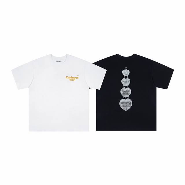 4046# Carhartt Wip 卡哈特 爱心锁印花男女同款 颜色：黑 白 码数：S M L Xl 面料：潮牌双纱260克