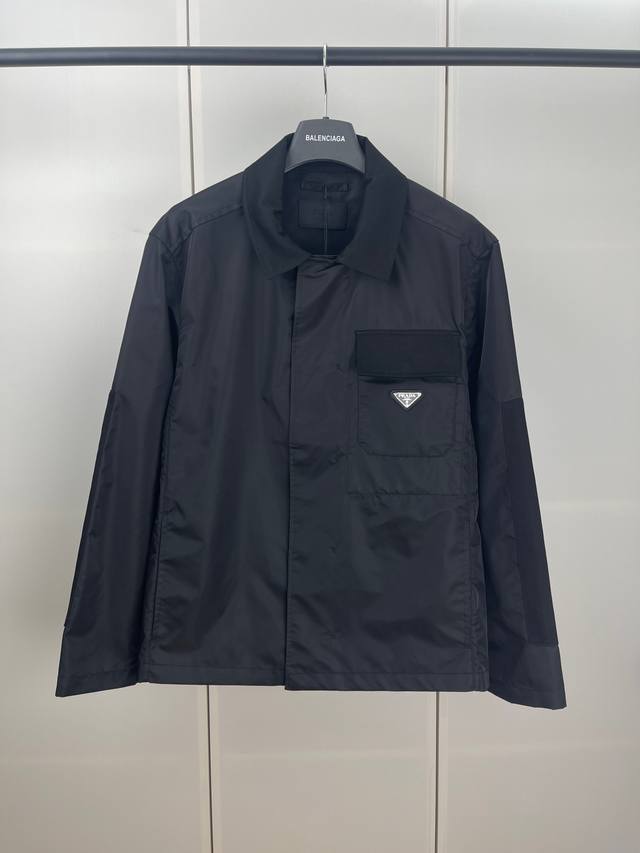 Prada普拉达三角标口袋尼龙夹克 S M L Xl