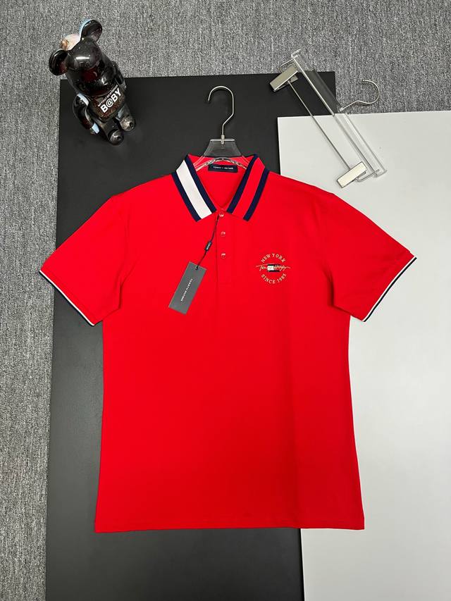 Tommy 汤米 刺绣新款Polo衫 原版面料 原版订制辅料 官方同款 采用210克丝光珠地棉，定制 同缸染面料 手感非常舒服爽滑 版型挺阔有型 一线品牌代工厂