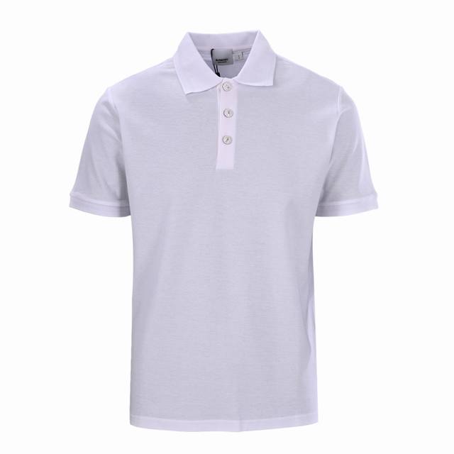 Burberry巴宝莉Bbr 22Ss 纽扣Bt字母徽标短袖Polo衫 采用220G珠地网眼布棉质，面料网眼织法，透气舒适。Bbr 专用Polo衫面料。领子进口