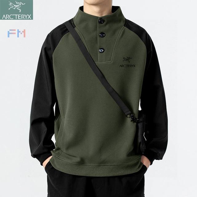 Arc'teryx 始祖鸟 春秋款卫衣Polo长袖套头上衣 运动休闲 本季主打 做工精致 走线整齐 售后无忧 独特设计 经典百搭 上身效果极佳''