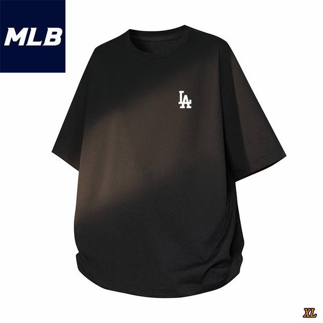 Mlb 独家实拍上新夏季高品质纯色多巴胺糖果色嘻哈渐变半袖宽松休闲重磅圆领短袖T恤，本季主打，货源充足，放心主推，高端品质，经典设计，做工出色，经典百搭，上身效