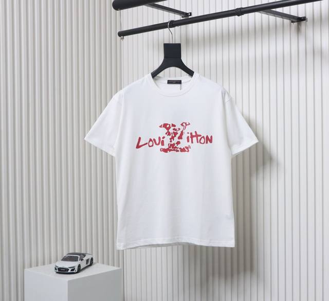 Louis Vuitton 路易威登 Lv 25Ss 破损字母短袖T恤 面料经过2次高温缩水固色 不变形不缩水不起球 26支280G紧密双纱面料 配320G双纱