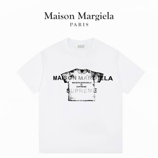 Maison Margiela马吉拉 Mm⑥打印T恤短袖 重磅300克双纱 ：白色 ：Xs-L