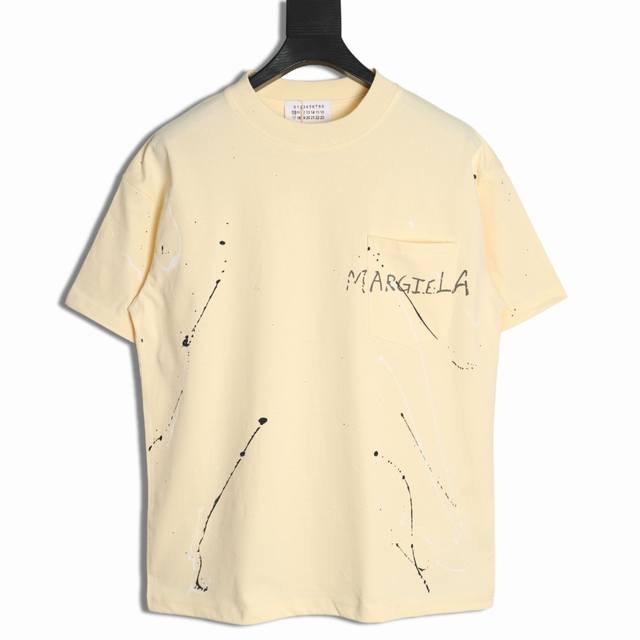 Maison Margiela马吉拉 25Ss 泼墨印花短袖T恤 面料定织定染280G32支双纱面料，宽幅领口螺纹300G1*1全棉螺纹，久穿不变形，面料从买纱