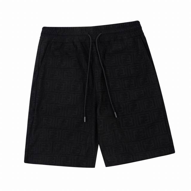 芬迪 Fendi 夏季新款 双F纹毛巾面料提花休闲短裤 上身极为出挑，超级百搭款 ，最新时尚设计，进口定织高品质欧棉面料，版型超好，休闲时尚必备！ Color：