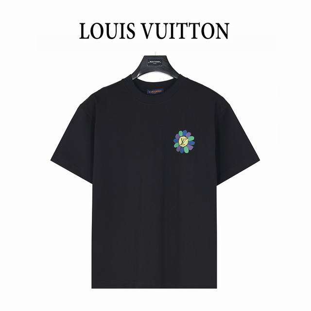Louis Vuitton 路易威登 25Ss 向日葵彩绘涂鸦大Logo短袖T恤 面料采用高克重260G重精梳棉，定制1:1螺纹，面料舒适亲肤无异感， 制定染面
