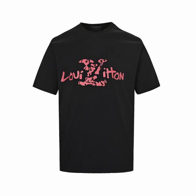Louis Vuitton 路易威登 25Ss 破损字母印花短袖 面料经过2次高温缩水固色 不变形不缩水不起球 26支280G紧密双纱面料 配320G双纱拉架