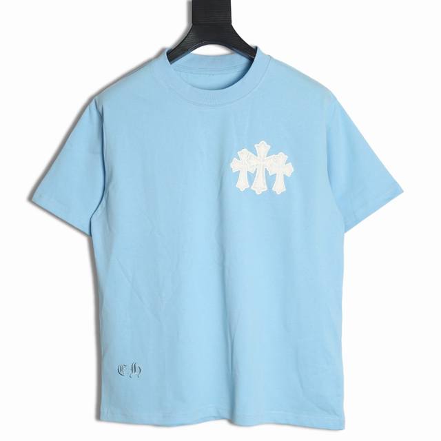 Chrome Hearts 克罗心 满皮标短袖T恤 采用直喷进口机器印花 五金辅料均开磨定制 正确配置 黑色2025克罗心正品包装 280克定制定染双纱棉 版型