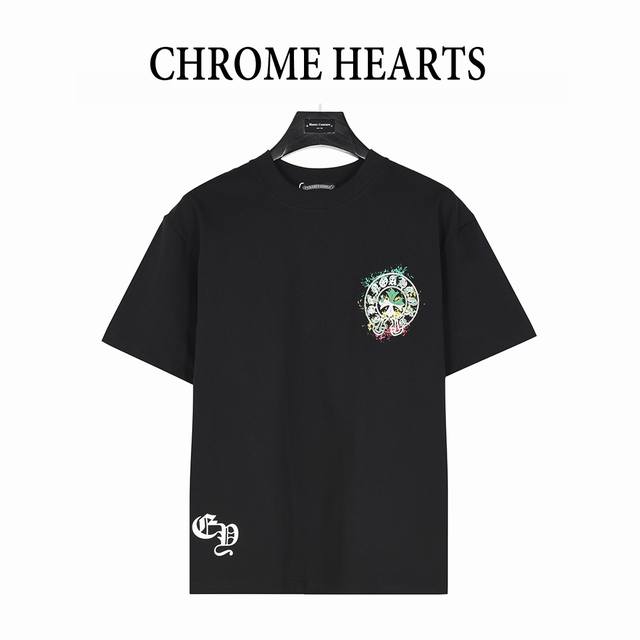 Chromehearts 克罗心 25Ss 彩色马蹄十字架发泡印花短袖T恤 厚实有型，购入原版开模打造，全套定制辅料，所有细节完美还原 定织定染260G纯棉双纱