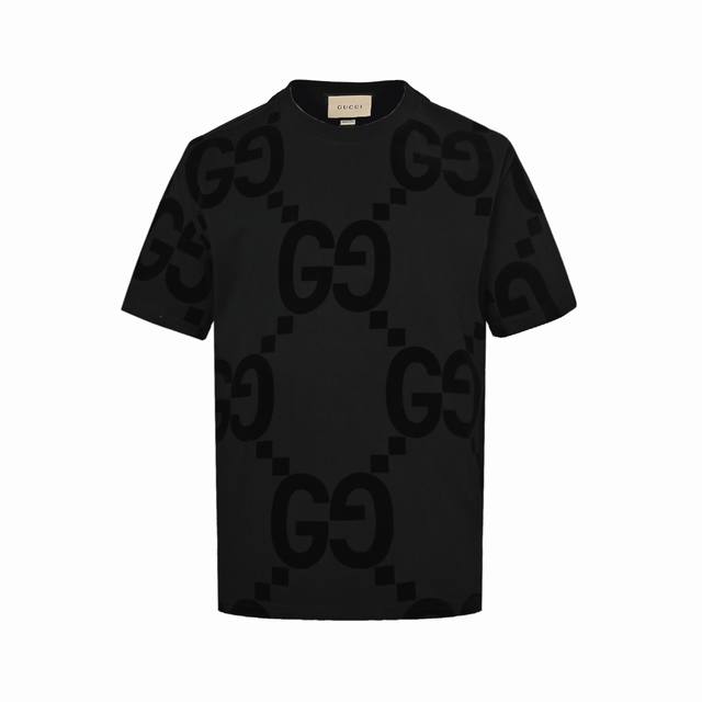 Gucci 古驰 25Ss 双G植绒短袖 定织240G双纱纯棉面料， 1921 3D字体，定点植绒印花Logo工艺，精工立体剪裁 全身三线缝制走线工艺 后领织