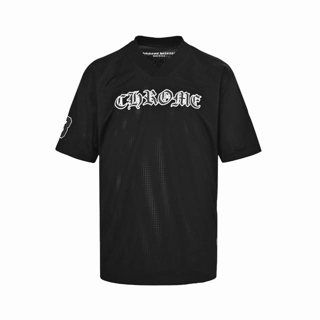 Chrome Hearts 克罗心 25Ss 梵文网眼冰球服短袖 采用直喷进口机器印花 五金辅料均开磨定制 正确配置 黑色2025克罗心正品包装 面料采用22