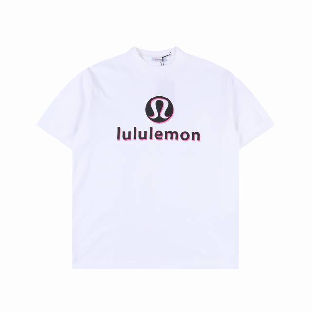 Lululemon 露露乐蒙 25Ss 经典Logo发泡印花重磅短袖T恤 原版一比一开发 采用300克原版重磅全棉双纱紧密新疆棉 克重380克 搭配2*2索罗娜