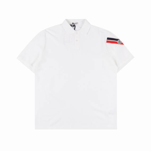 Moncler蒙口Mc 袖织带短袖Polo衫 采用原版 G定制珠地面料，螺纹同缸定染对格对纹零色差。织带定做， 0码起订量。颜色、宽度比例还原原版。独家品质区别