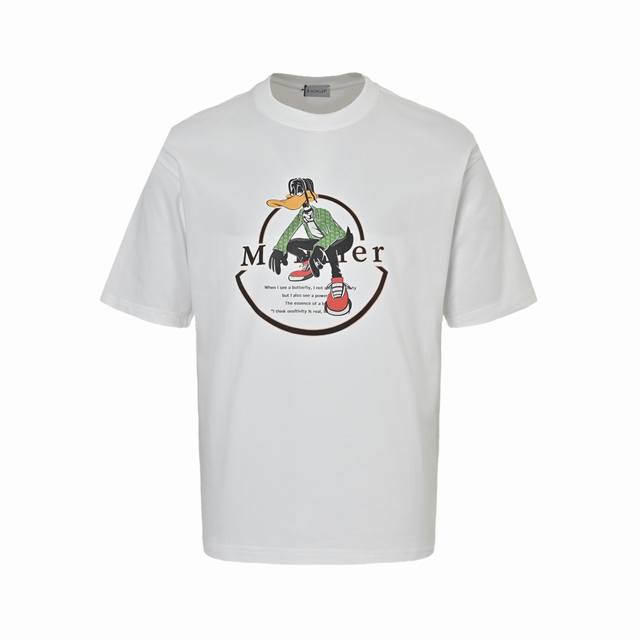 Moncler 蒙口 动画人物印花短袖 情侣款 采用260克双纱精梳纯棉，上身有型！倍有质感！ 印花采用特殊材料！数码直喷透气印花技术！牢度高，不开胶不脱落！