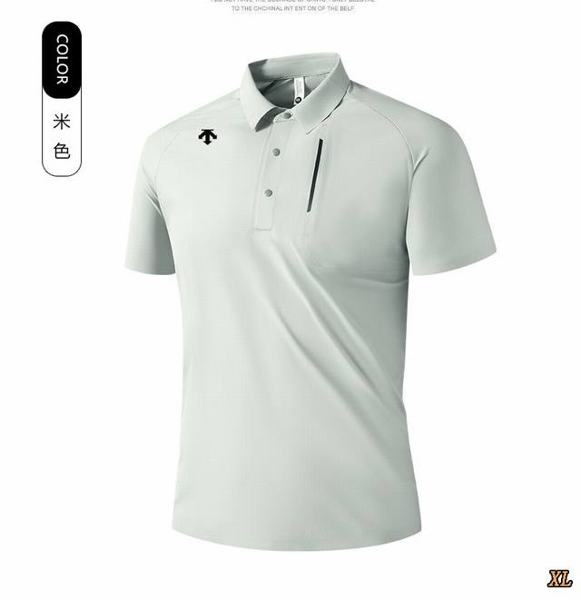 Descente迪桑特 独家实拍上新夏季高品质新款冰丝短袖Polo衫潮流纯棉圆领体恤透气速干弹力上衣，本季主打，货源充足，放心主推，高端品质，经典设计，做工出色