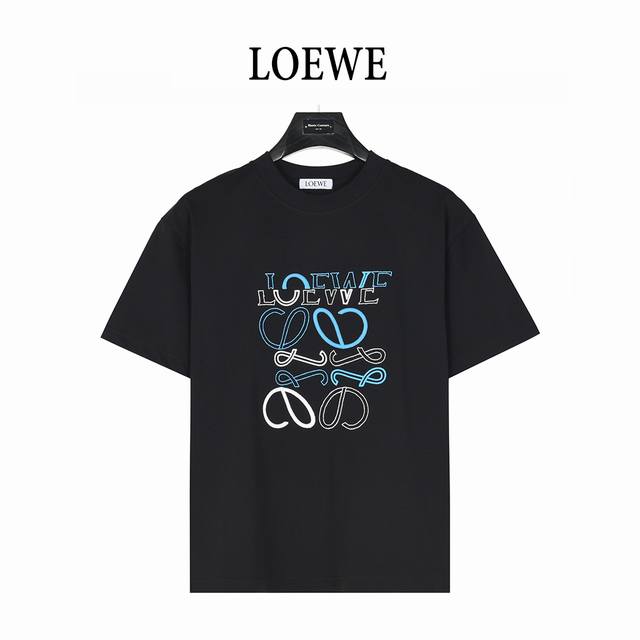 Loewe 罗意威 25Ss 不规则徽标Logo撞色刺绣短袖T恤 购入原版开模打造，全套定制辅料，所有细节完美还原 简约清新风格，彰显出高品格的气质， 采用26