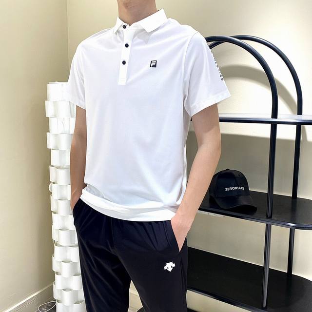 斐乐 25春夏季新品 新款男士商务休闲短袖Polo衫！！！重点看面料，看得见的透气，吸汗排汗性超强！真的非常好！很有型不易变形！特别特别特别特别透气，随时保湿肌
