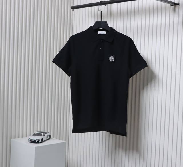 23Ss石头岛Stone Island小标Logo精品专柜款Polo衫短袖T恤 最高版本 260克针织冰丝面料手感滑爽穿着舒适伸展自如面料的弹性抗皱性抗起球性抗