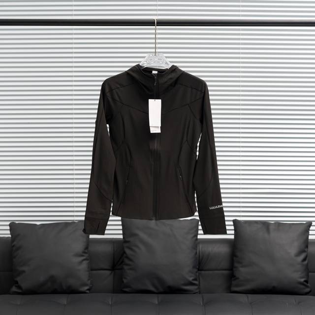 工厂P直供 Lululemon丨露露乐檬Mist Over Windbreaker纯色修身女款防晒服 配色：黑色 白色 粉末蓝 尺码：2 4 6 8