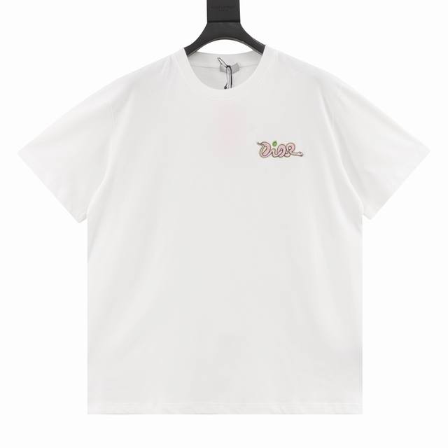 Cd X Kaws 蛇年小标短袖T恤 原版7400，太古汇购入，原版定制290G全棉布料，雾霾蓝，定染，螺纹染色原版一致。T 恤来自 Do And Kaws 限